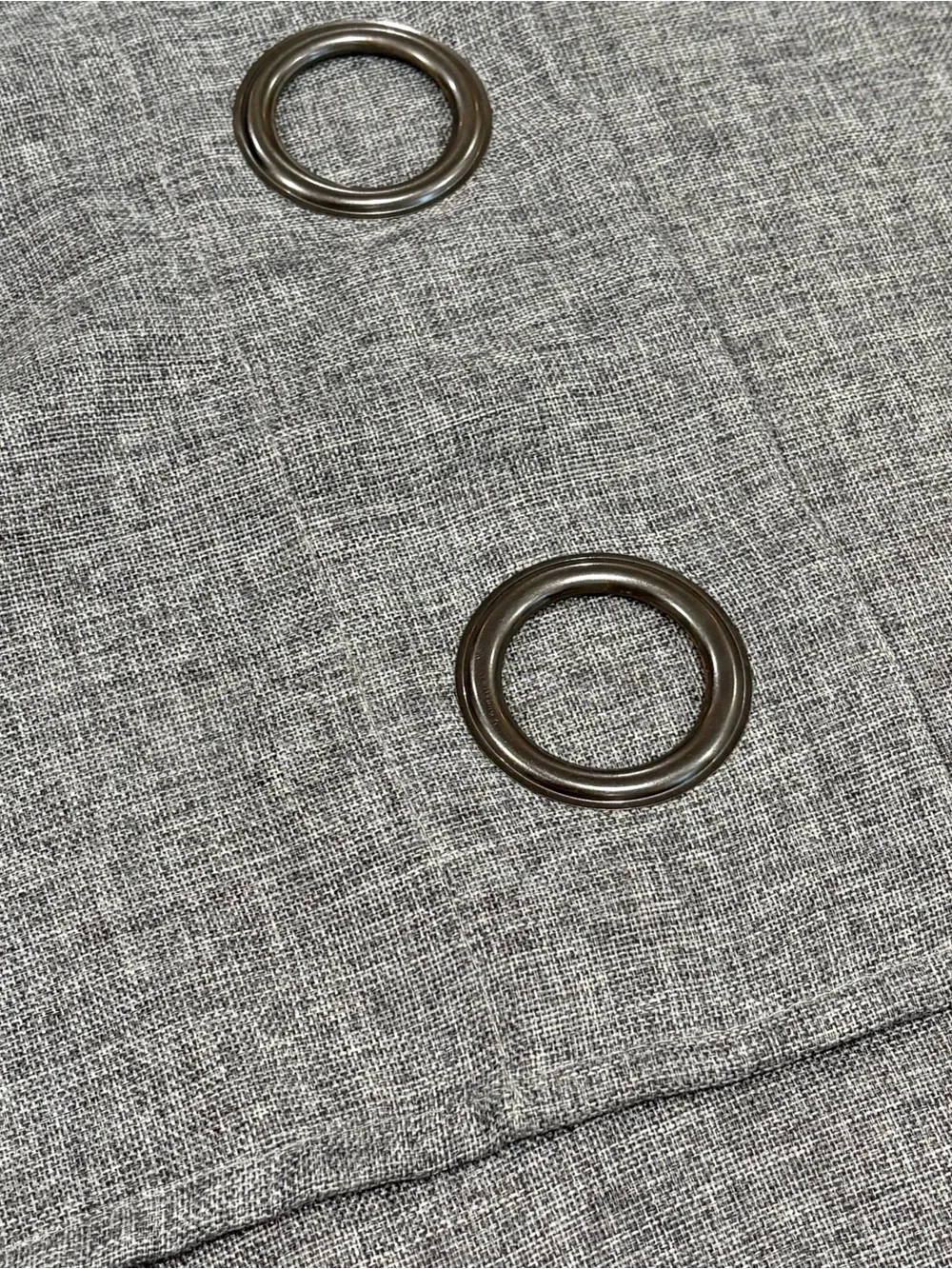 Nautica Home Gray Textured Grommet Curtain Panels Set of 2 84” 37”W
